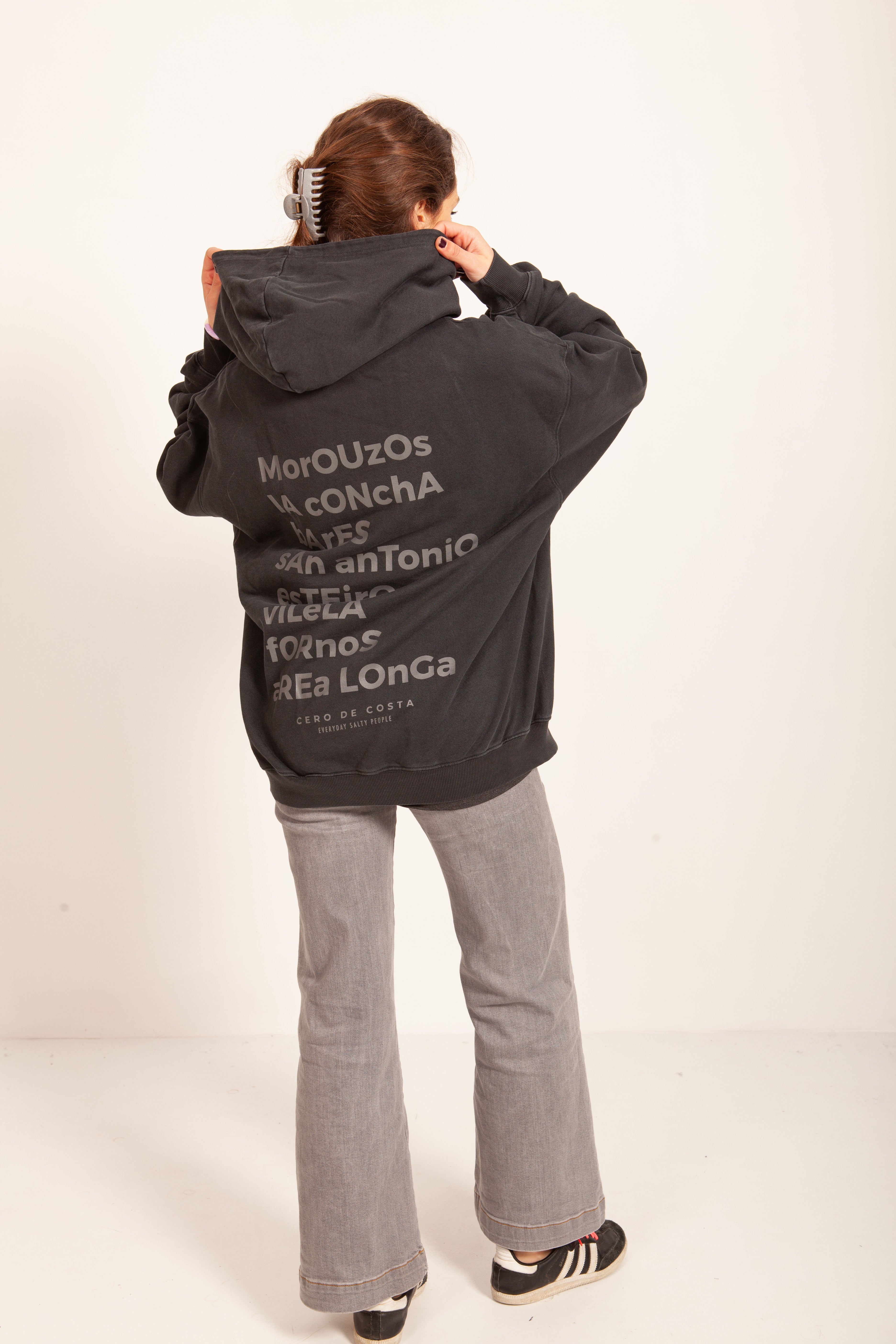 SUDADERA OVERSIZE GRIS/GRIS PLATA "ORTIGUEIRA"